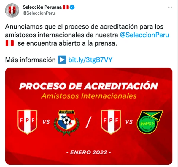 Perú confirmas amistosos