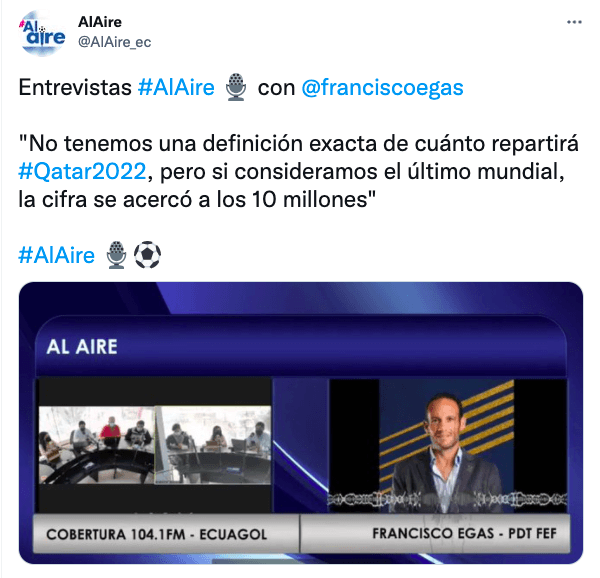 lo que ricibiría la Selección de Ecuador si clasifica al mundial