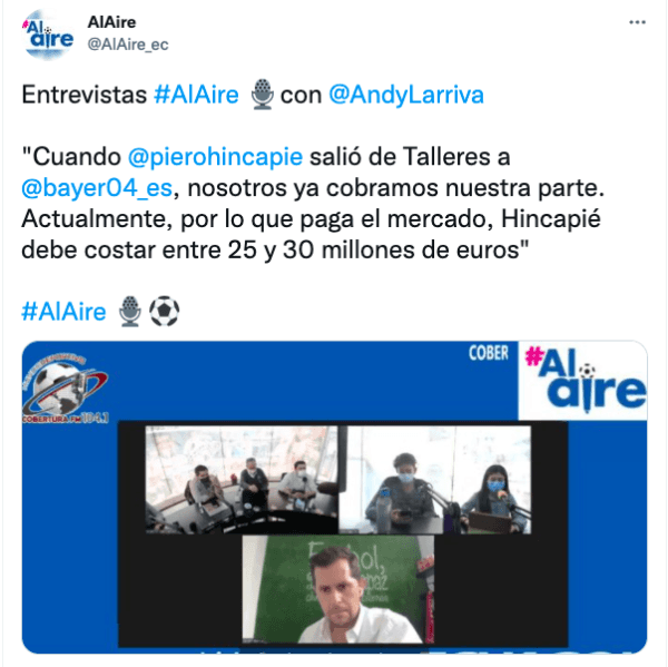 AUMENTA EL PRECIO DE PIERO HINCAPIE