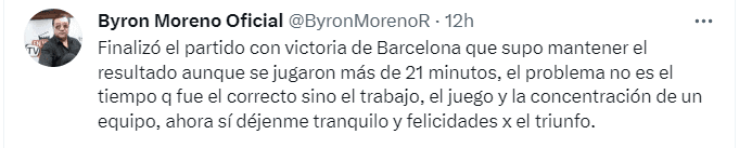 Byron Moreno rompe el silencio y pide tranquilidad a la hinchada de Barcelona SC tras histórica victoria ante Liga de Quito 2 Byron Moreno piden que le dejen tranquilo a la hinchada de Barcelona SC