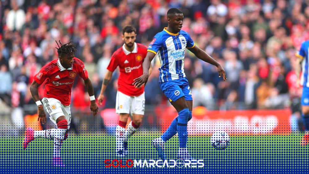 Moisés Caicedo, la figura del Brighton a pesar de la eliminación en la FA Cup ante el Manchester United