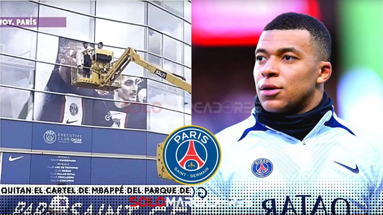 PSG retira el cartel de Mbappé del Parque de los Príncipes