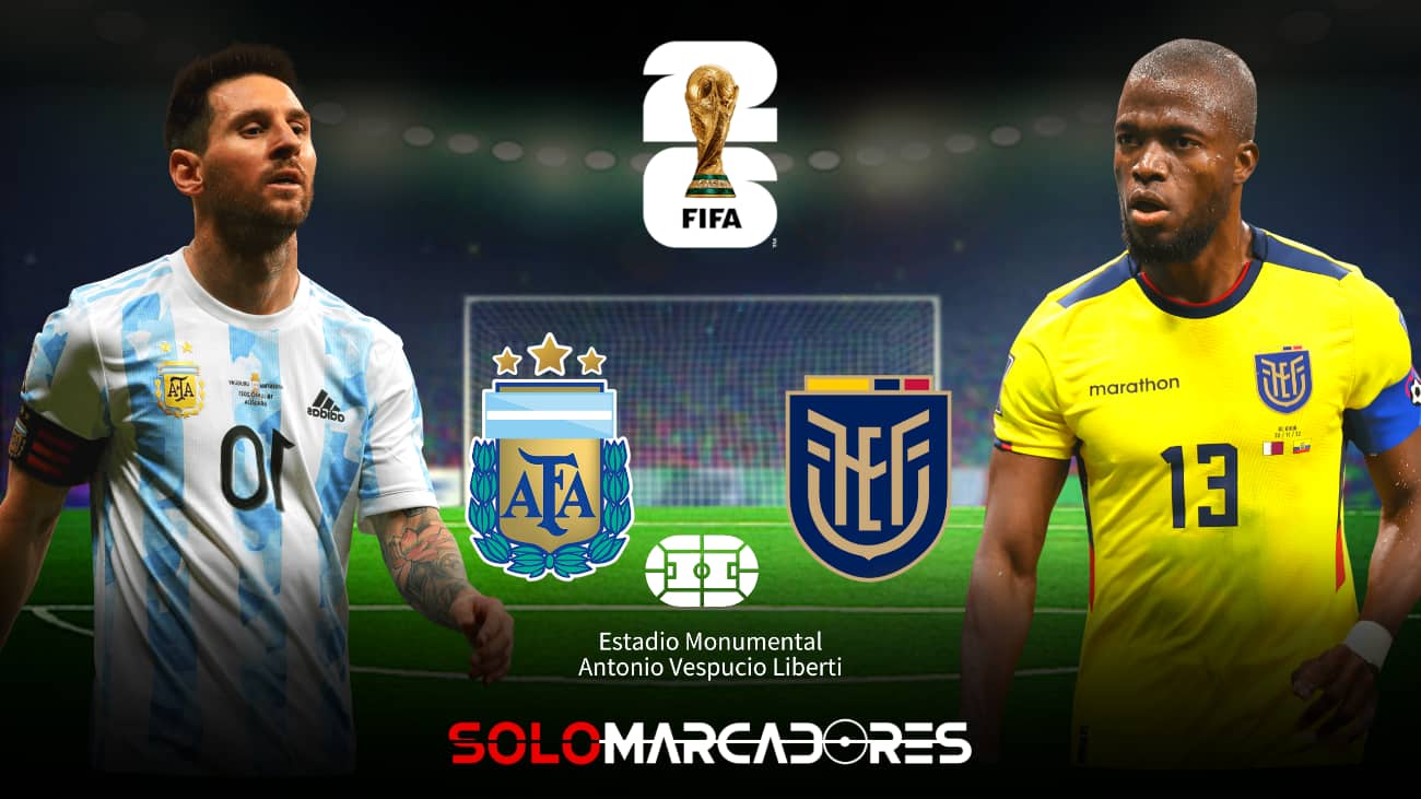 Argentina vs. Ecuador Ver partido de Eliminatorias 2026 EN VIVO