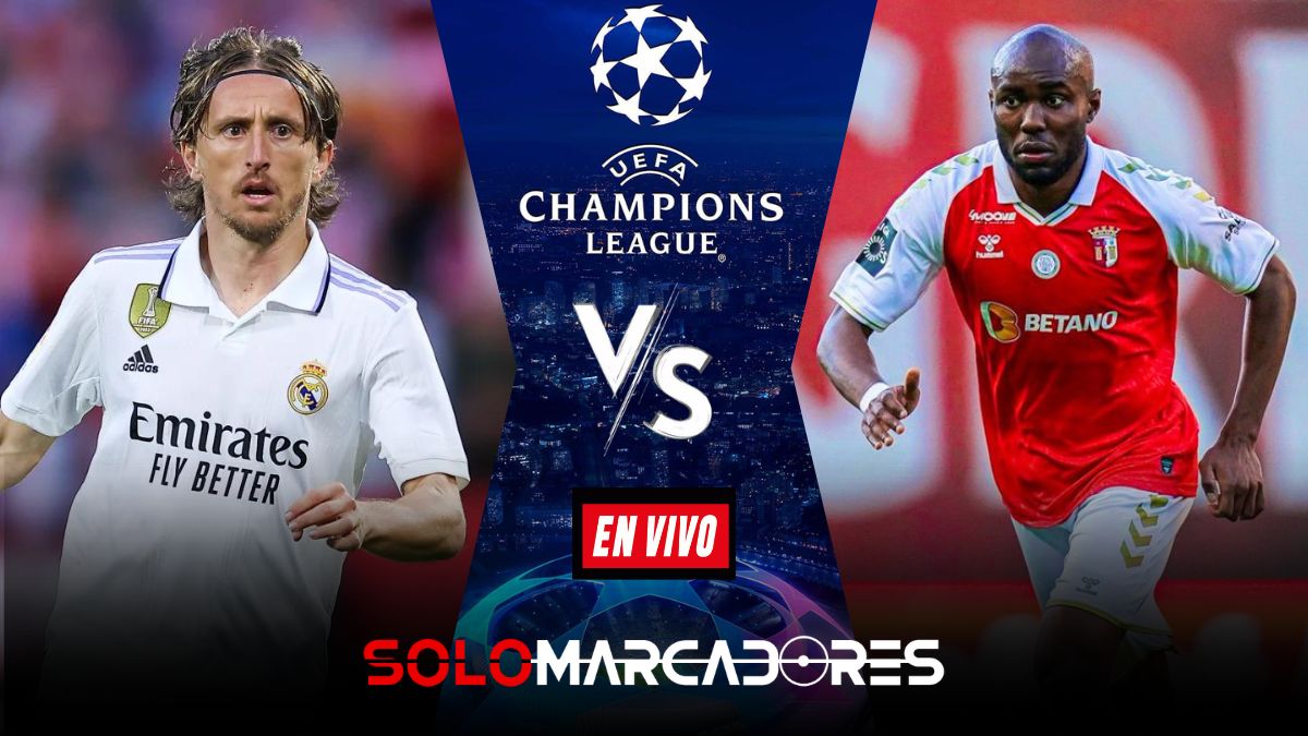 Real Madrid vs. SC Braga EN VIVO: donde ver el partido por la Champions League