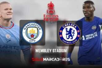 Aficionados en las gradas del Estadio Wembley durante el partido Manchester City vs Chelsea