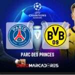 Ver PSG vs Dortmund En Vivo: Transmite la Semifinal de la UEFA Champions League 3 Partido semifinal intenso de la Champions League entre los jugadores de PSG y Dortmund en acción
