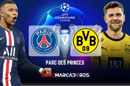 Partido semifinal intenso de la Champions League entre los jugadores de PSG y Dortmund en acción