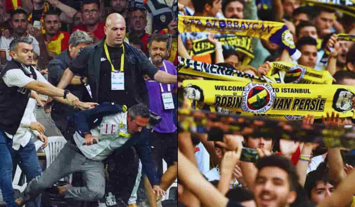 Presidente del Fenerbahce recibe lluvia de botellazos