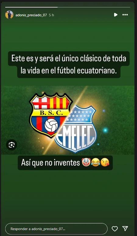 Adonis Preciado responde con todo a Gonzalo Valle y defiende el verdadero clásico del Ecuador