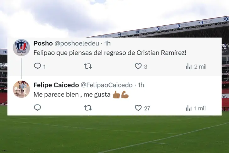 Cristian Ramírez regresa a La Tri: La sorpresa que apoya Felipe Caicedo 1 Cristian Ramírez regresa a La Tri: La sorpresa que apoya Felipe Caicedo