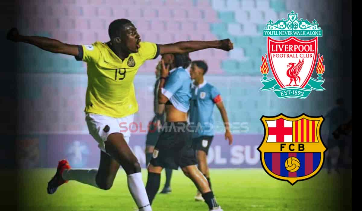 El delantero ecuatoriano que se disputa entre Barcelona y Liverpool a sus 16 años