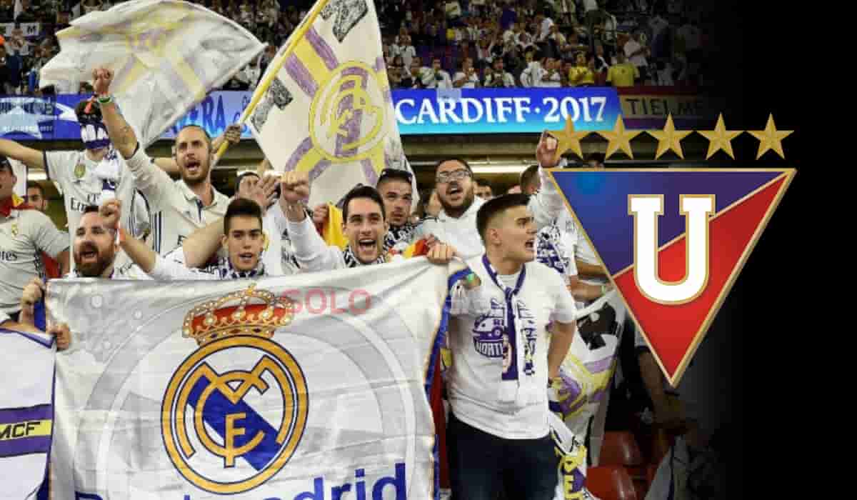 Hinchas del Real Madrid sorprenden al recordar a Liga de Quito en el Bernabéu