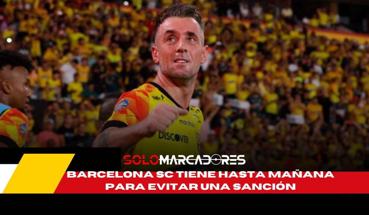 Barcelona SC tiene hasta mañana para evitar una sanción que podría costarle tres puntos