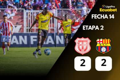 Técnico Universitario frena a Barcelona SC con un empate lleno de emociones