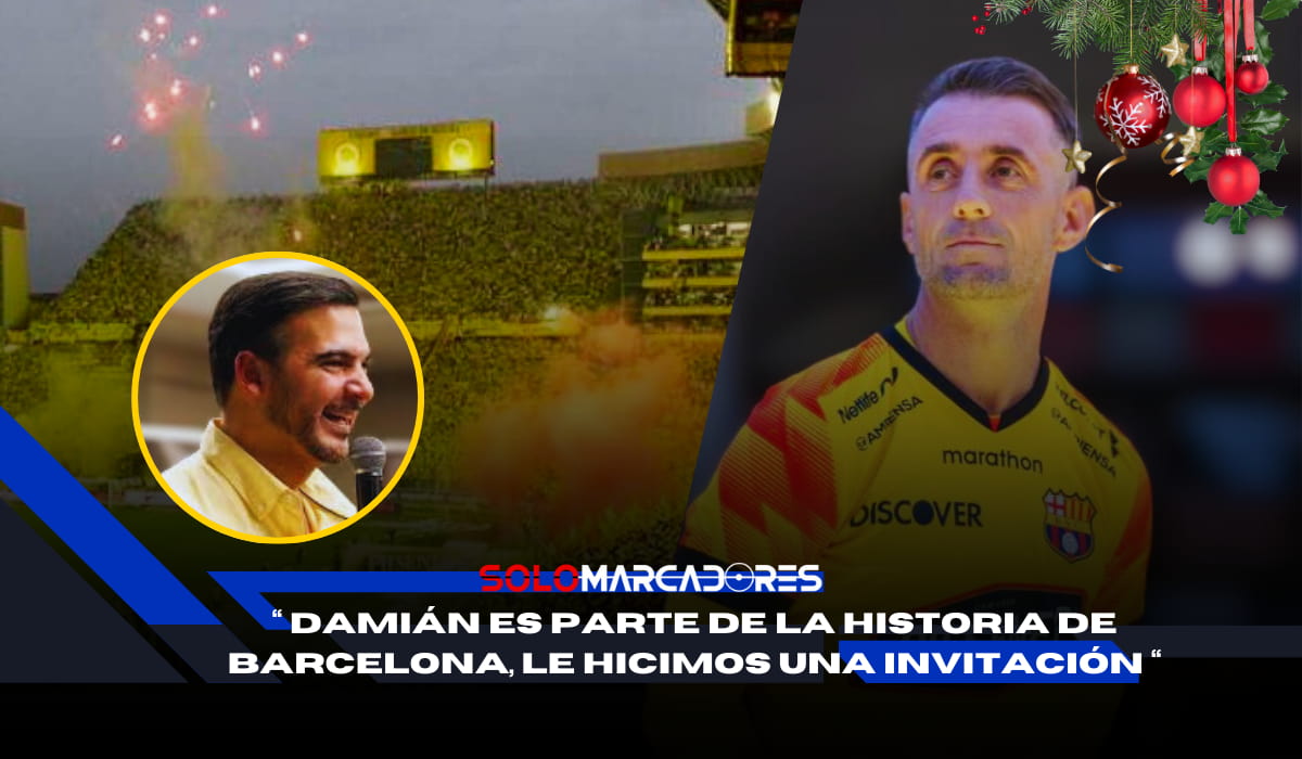 Barcelona SC invita a Damián Díaz a la Noche Amarilla 2025