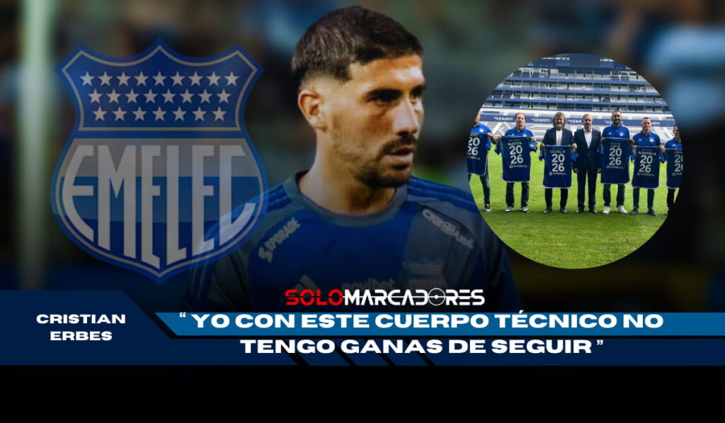 Cristian Erbes y su explosiva autocrítica en Emelec