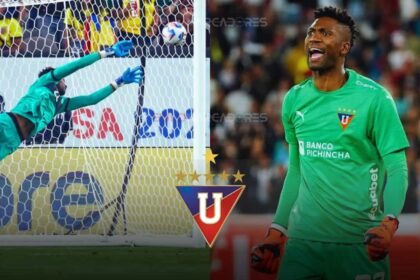 Gran atajada de Alexander Domínguez que salvó a Liga de Quito en la final