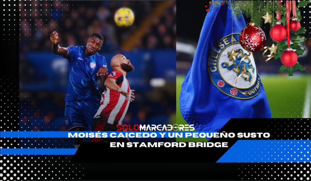 Moisés Caicedo y un pequeño susto