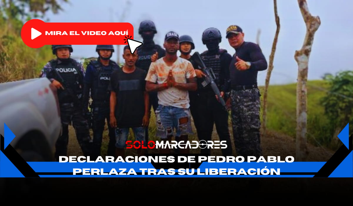 Pedro Pablo Perlaza tras su rescate en Esmeraldas