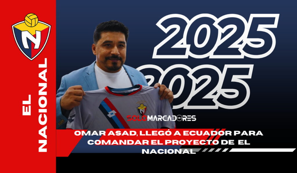 El entrenador argentino, Omar Asad, llegó a Ecuador para comandar el proyecto de 🇪🇨 El Nacional en 2025