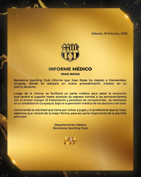 🚨¡Atención toreros! Joao Rojas vuelve al quirófano para solucionar su problema de recuperación