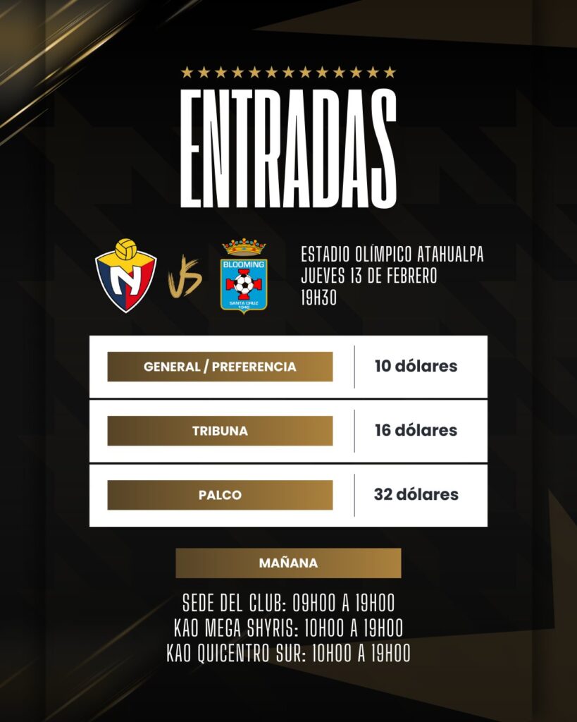 El Nacional busca la remontada ante Blooming: Once confirmado para la Copa Libertadores