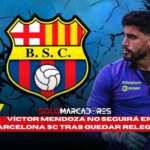 Víctor Mendoza no seguirá en Barcelona SC tras quedar relegado