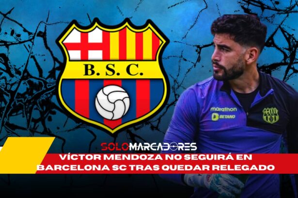 Víctor Mendoza no seguirá en Barcelona SC tras quedar relegado