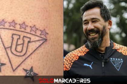 Vitamina Sánchez inmortaliza su amor por Liga de Quito con un tatuaje