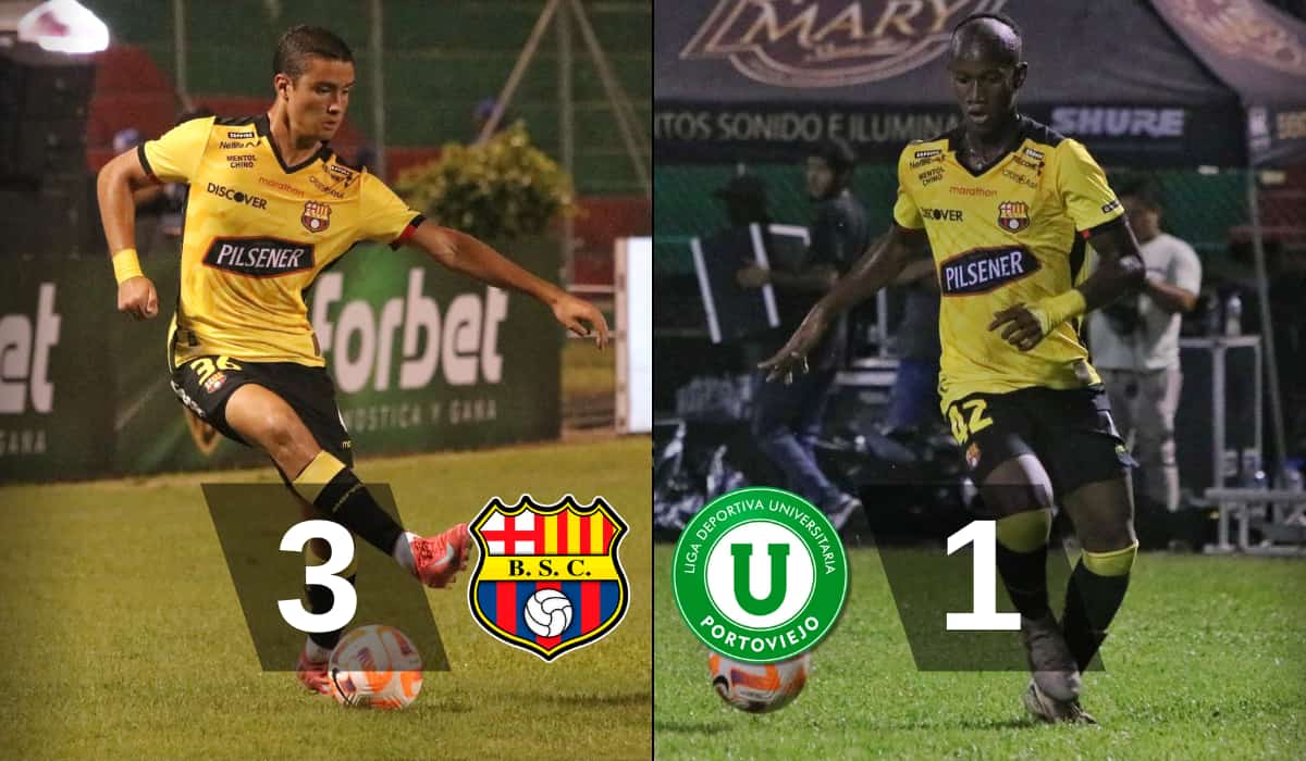 Barcelona SC con juveniles y vence a LDU Portoviejo en la Noche Amarilla