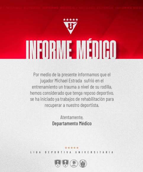 ¡Alarma en Liga de Quito! Dos titulares lesionados ponen en riesgo el debut en la Libertadores