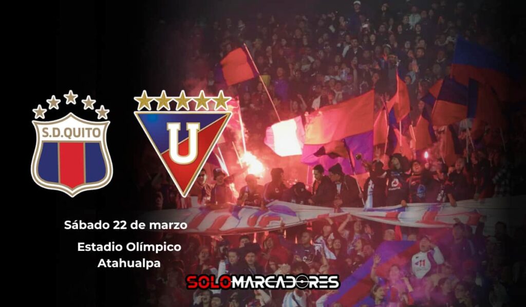 Deportivo Quito vs Liga de Quito en la Noche Azulgrana