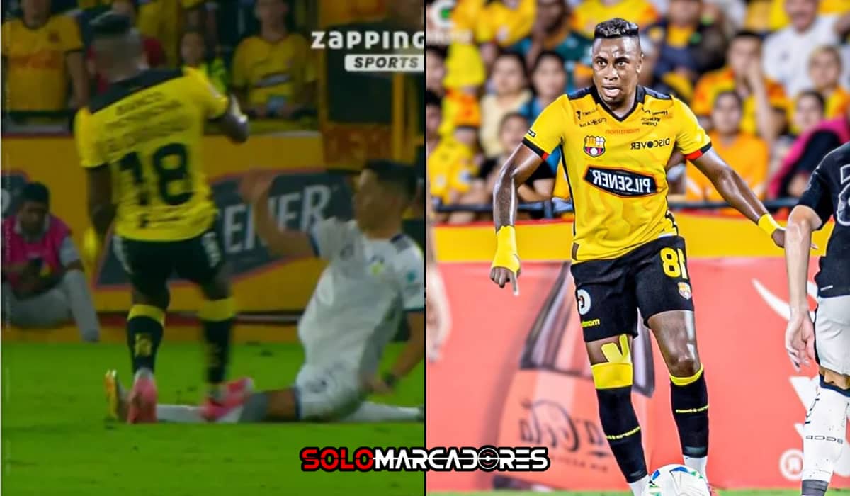 La dura falta de Carabalí que pudo cambiar el partido entre Barcelona SC y Delfín