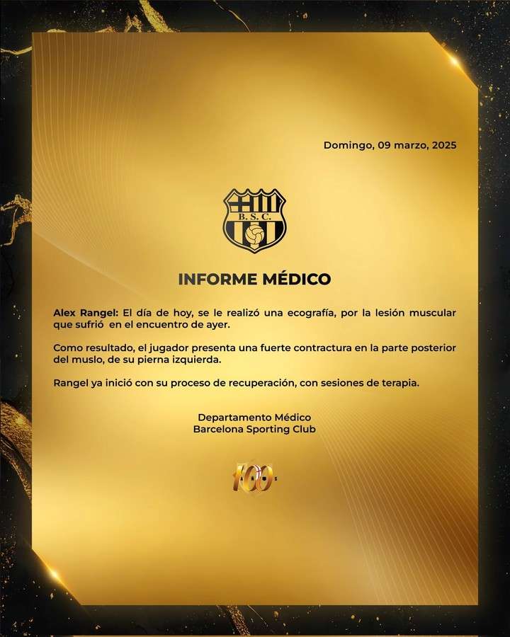 Malas noticias para Barcelona SC: Un nuevo lesionado complica el panorama antes del duelo con Corinthians