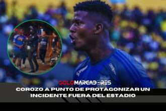 Washington Corozo no soportó los insultos y casi golpea a un hincha