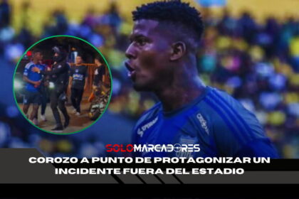 Washington Corozo no soportó los insultos y casi golpea a un hincha