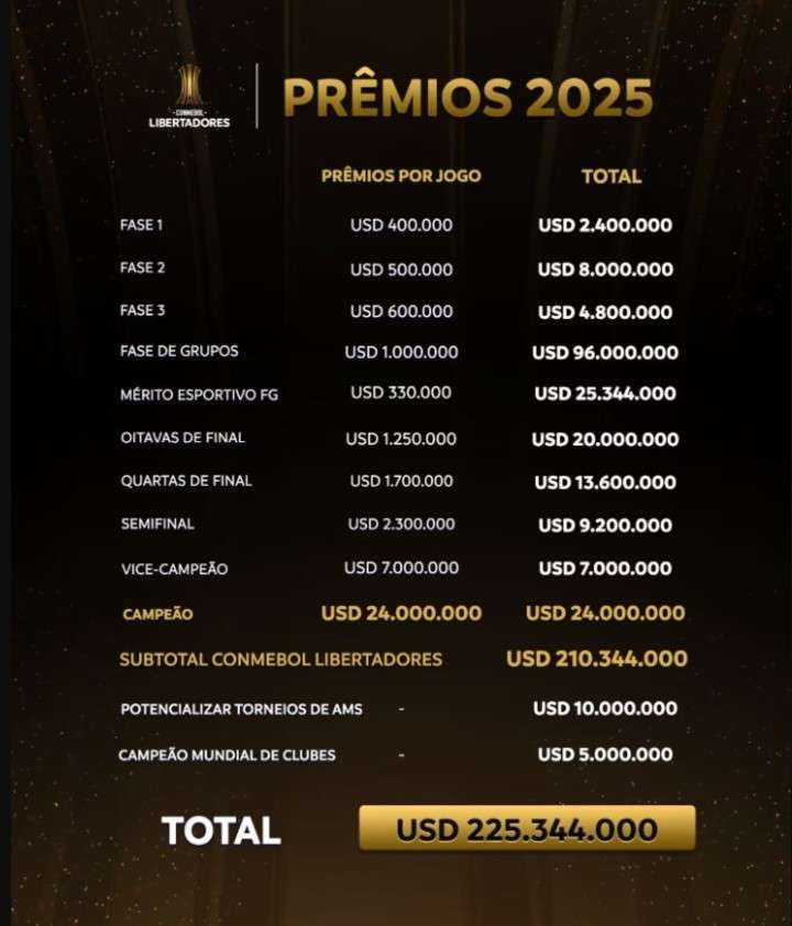 ¡Premios récord en la Libertadores y Sudamericana 2025! ¿Cuánto dinero se llevarán los campeones?