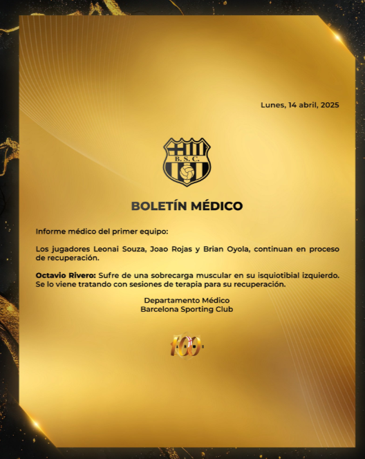 Barcelona SC y su dolor de cabeza en abril: sin su goleador y con una agenda infernal