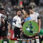 ¡Félix Torres perdió la cabeza! Roja tempranera en Sudamericana, pero Corinthians salvó los muebles 3 Félix Torres perdió la cabeza
