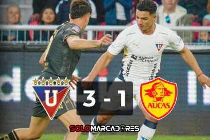 Liga de Quito arrolla a Aucas con equipo alterno y se mete en la pelea por la cima