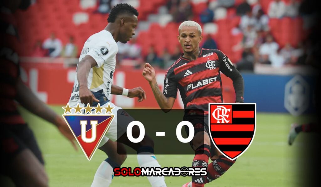 Liga decepciona ante Flamengo con un empate que sabe a derrota