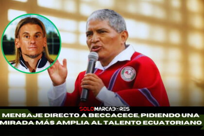 Luis Alfonso Chango le lanza un mensaje directo a Beccacece