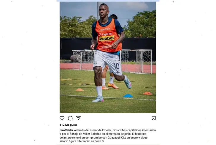 ¿Se les escapa a Emelec? Miller Bolaños en la mira de dos equipos de Quito para el 2025 1 ¿Se les escapa a Emelec? Miller Bolaños en la mira de dos equipos de Quito para el 2025
