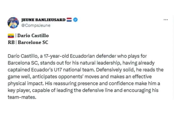 ¿Barcelona SC tiene al nuevo crack del fútbol ecuatoriano? Lo siguen desde Europa