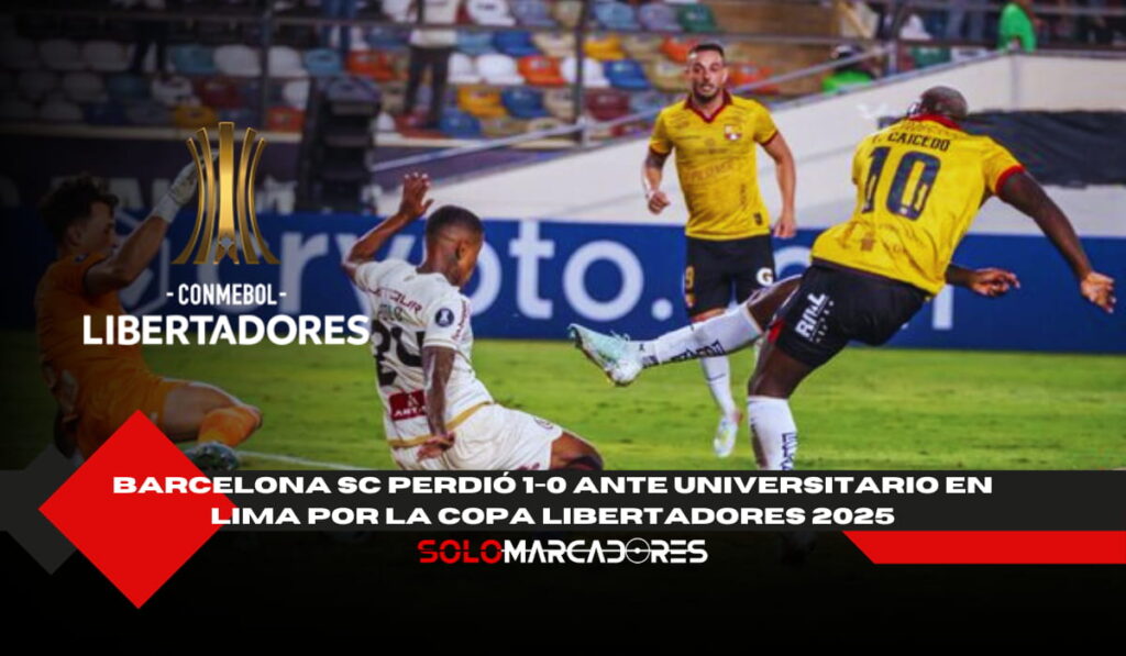 Felipe Caicedo da la cara tras el tropiezo de BSC en Libertadores 3 Barcelona SC cae ante Universitario y se complica en la Libertadores