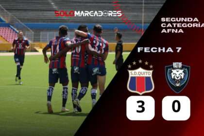 Deportivo Quito impone respeto y lidera la Segunda Categoría