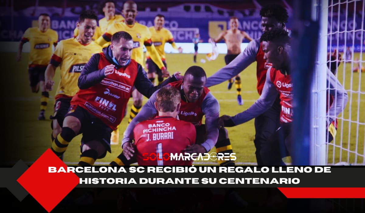 El regalo que emocionó a Barcelona SC en su centenario