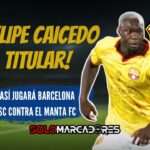 ¡El regreso del Panterone! Barcelona SC se alista con Felipe Caicedo como líder ante el Manta FC 4 ¡El regreso del Panterone! Barcelona SC se alista con Felipe Caicedo como líder ante el Manta FC