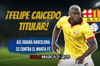 ¡El regreso del Panterone! Barcelona SC se alista con Felipe Caicedo como líder ante el Manta FC