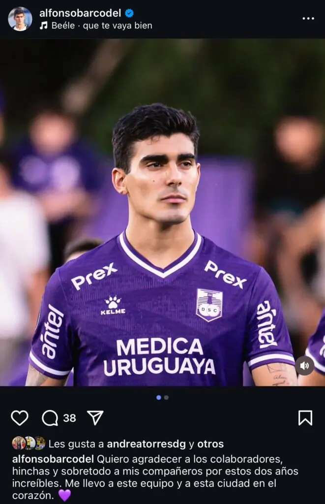 Alfonso Barco en la mira de Emelec: señales positivas desde Uruguay